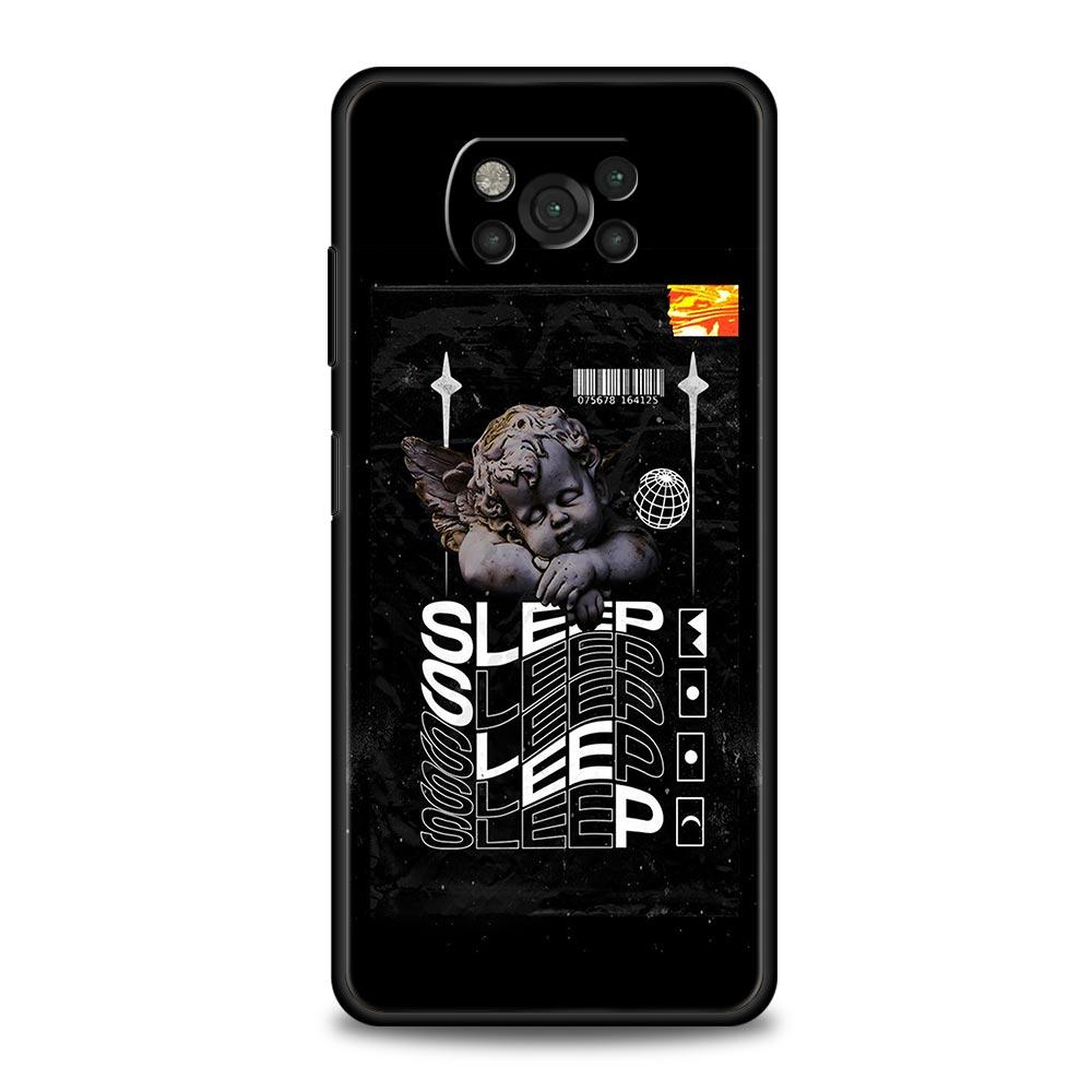 Cartoon Statue Abstract Art Phone Case Cover for Xiaomi Poco F7 Ultra F6 F5 F4 F3 X6 X5 X4 X3 NFC C51 C55 M4 GT Soft TPU Shell