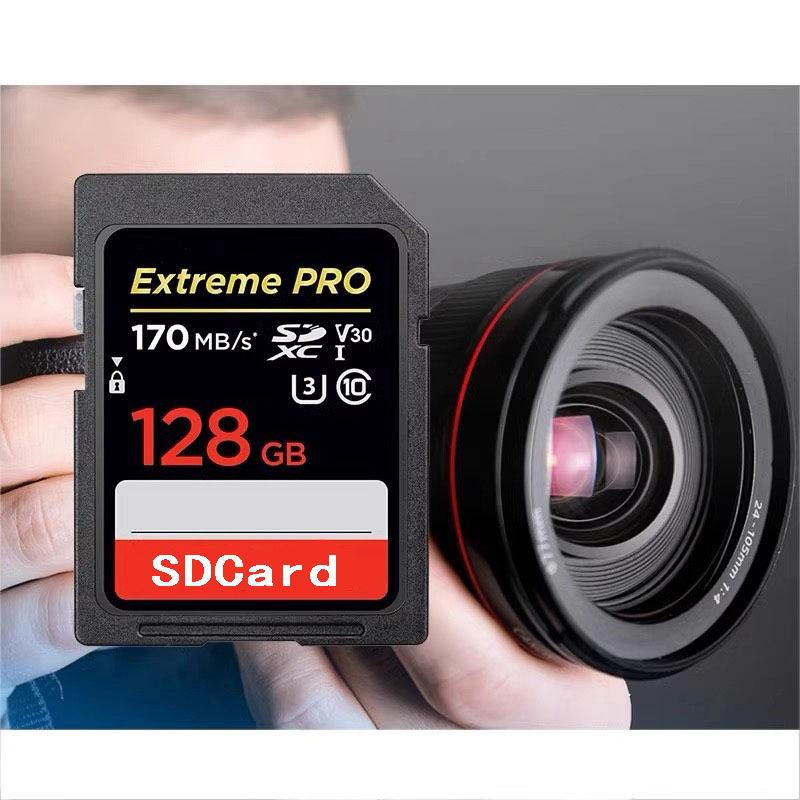 High-Speed SD Card for Cameras: 32GB, 64GB, 128GB, 256GB. Perfect for SLR, Digital Cameras, and Camcorders. 170MB/s Transfer Rate.