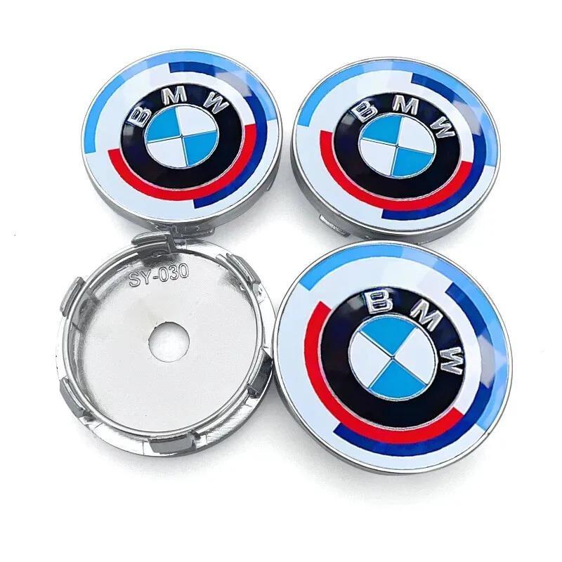 For BMW M E34 E36 E60 E90 E46 F10 F20 F30 X5 X6 X1 M3 M5 M6 X5M X3M E71 4pcs 60mm Car Wheel Center Hub Cap Rim Cover Emblem Stickers