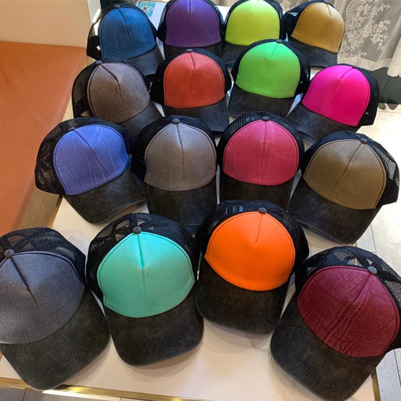 Casquette de Baseball unisexe en coton délavé, couleur riche, pour hommes et femmes, chapeaux de camionneur décontractés, nouvelle collection