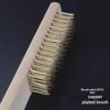 Long Handle Copper Wire Brush for Rust Removal and Barbecue Cleaning