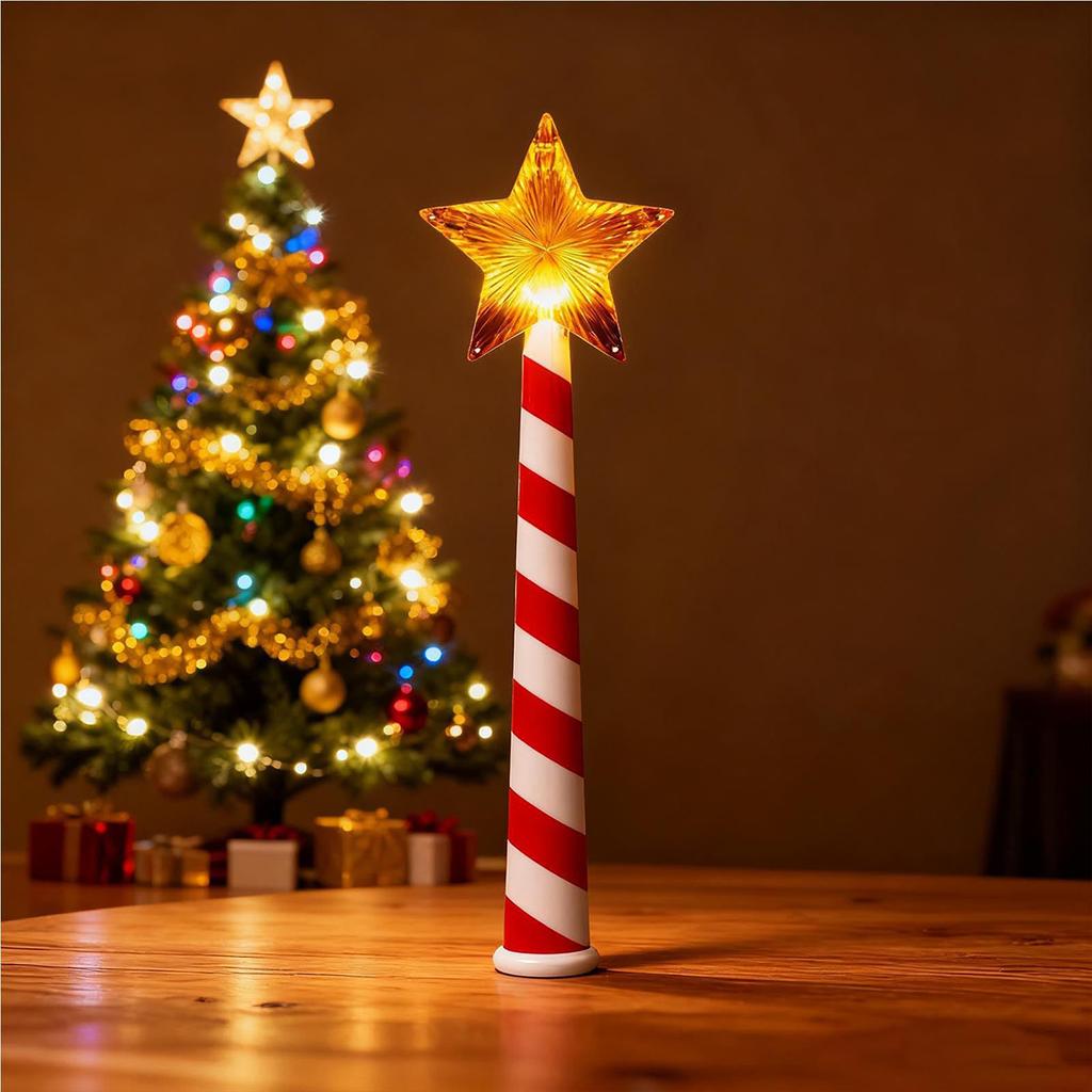 ABS USB Interface Makes Christmas Tree Sparkle Magical Wand Light For Christmas Tree Decorating Sturdy And Reusable