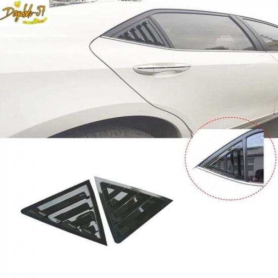 2PCS Rear Side Vent Window Louvers Cover Scoop Trim For Toyota Corolla 14-18 New