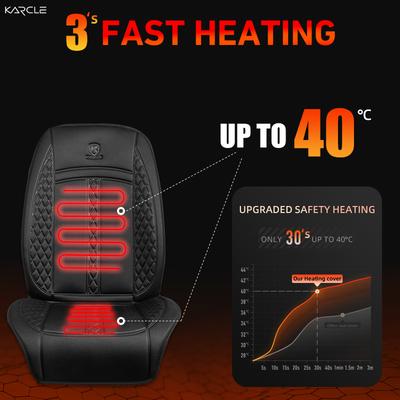 Upgraded Wideth 12V Car Seat Heating Pad Soft Heated Car Seat Cover Universal Warm Winter Car Seat Protector Car Accessories