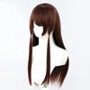 Reimu Hakurei Cosplay Wig, Brown Hair, Three Straight Ponytails, Heat Resistant, Costume Accessory for Disguise, Party, Halloween, Fancy Dress (Reimu
