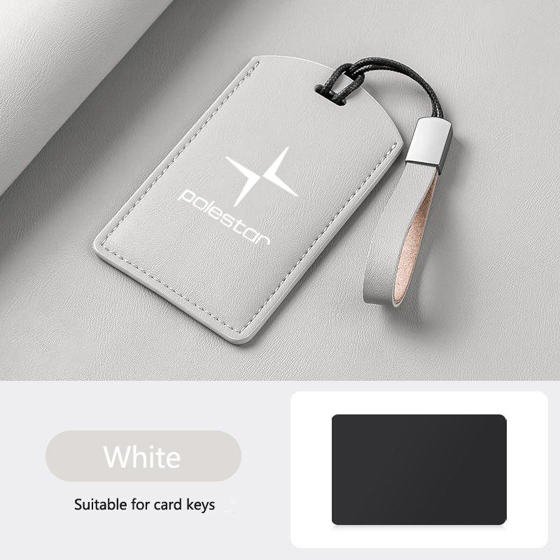 Leder Auto Smart NFC Karten Schlüssel Etui Abdeckung Schlüssel Tasche Schale Halter Für Volvo Polestar 3 Polestar 4 2023 2024 Schlüssel Schutz Zubehör