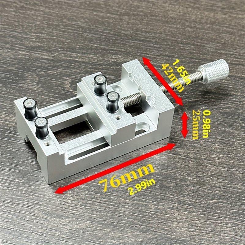 A84E-1Pc Mini Drill Pressing Vise With Rubber Soft Jaws 0-47Mm Clamping Range For Crafts & Repairs