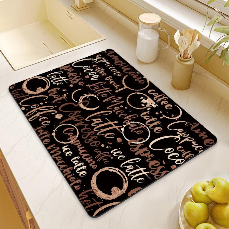 

Кухонный дренажный коврик Столешница Кофемашина Мягкий диатомовый земляной Настольный абсорбирующий коврик Коврик для сушки чашек Напольный коврик Настольный коврик Декор 20x30cm