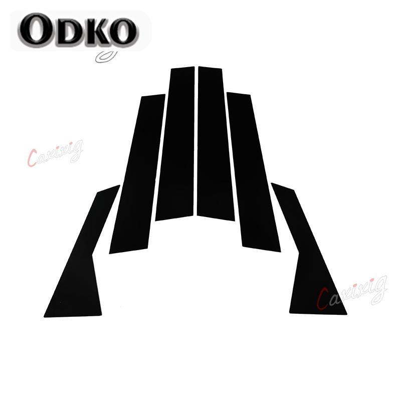 6 Pcs Car Glossy Piano Black Window Pillar Posts Door Trims Cover Sticker for VW Jetta    Auto Exterior Accessories