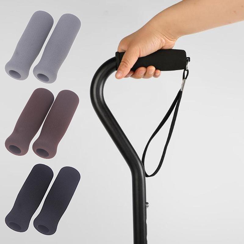 2 Stück Schwämme Walker Gehhilfe Griffabdeckung für ältere Menschen Griffzubehör für Gehstock Verdicken Ersatzgriffe Schwamm Krückengriffe