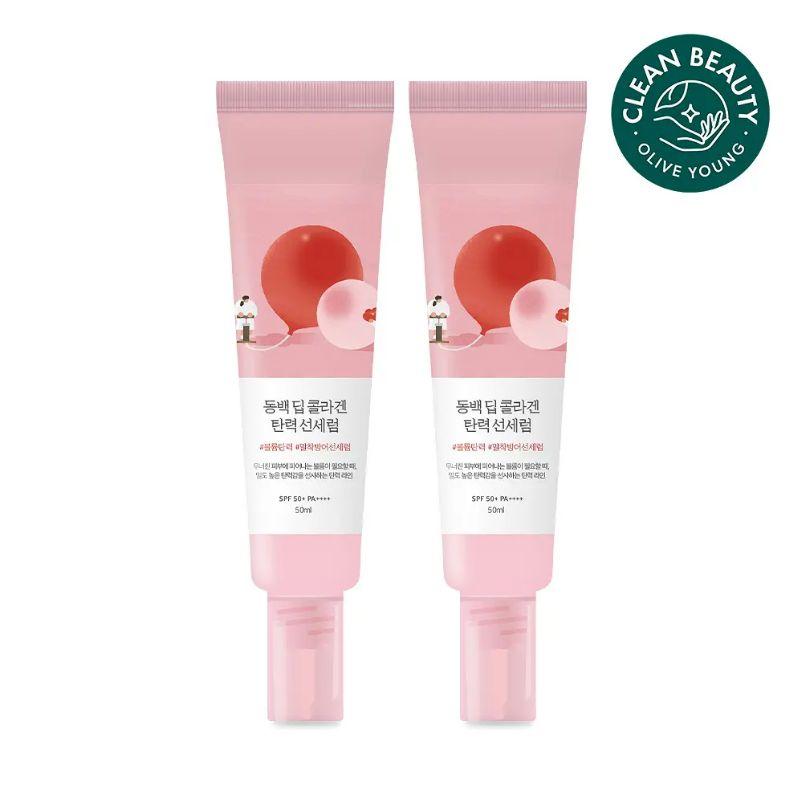 

Round Lab Camellia Deep Collagen Firming Sun Serum SPF50+ PA++++ 50ml + 50ml Set (1+1) – Anti-Aging UV Protection