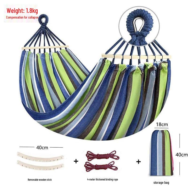

A1R Outdoor Double Hammock - Detachable, Washable, Anti-Rollover Adult & Child Swing for Camping