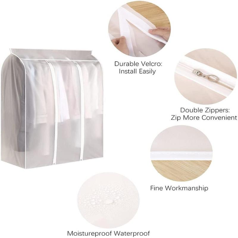 1Pc 3D Zipper Clothes Dust Cover Clothes Storage Wardrobe Suit Case Cover Home Organizer Bags Dress Suits Garment Bags for Clothes