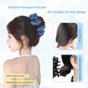 Synthetic Hair Bun Claw Clip With Hair Band Natural Wig Hair Clip Fluffy Brown Black Bun Head Wig Hair Accessories