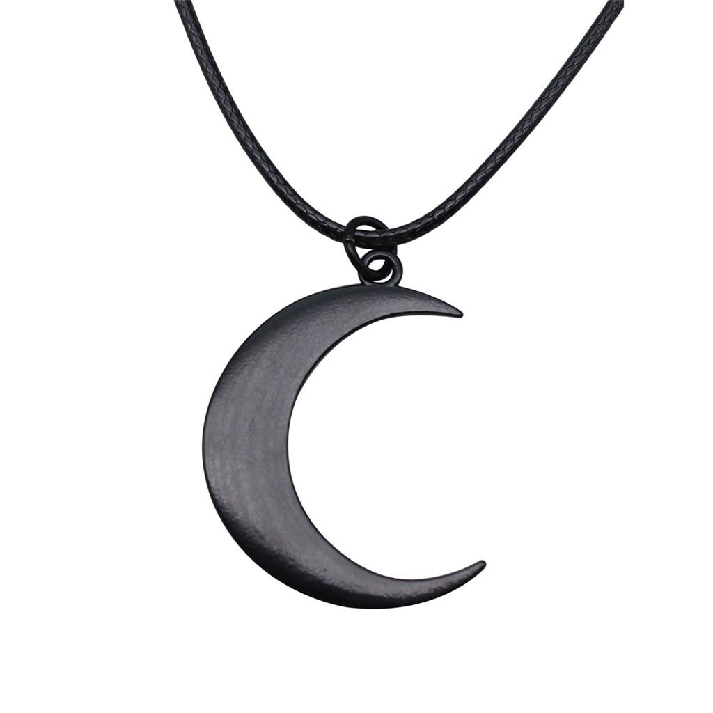 Pěticípá hvězda Slunce Měsíc Pentagram Nebeský přívěsek Starožitný bronzový kov Párový náhrdelník Trendy