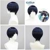 Genshin Impact Kunikuzushi Dark Blue Cosplay Wig Soft High-temperature Fiber Adjustable Fit Realistic Scalp