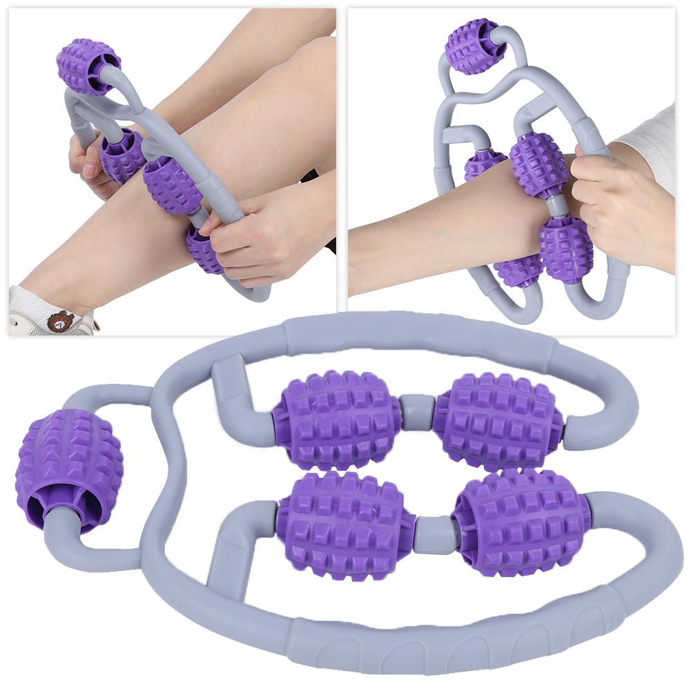 Leg Massager Ring Fitness Roller Massage Equipment Yoga Foam Roller Shaft Dark Purple