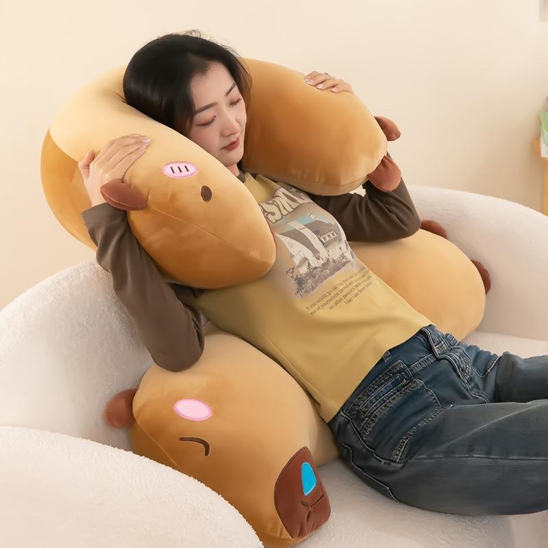 Kapibara Throw Pillow Capybara Doll Sleeping Doll Girl Sleeping Doll Super Soft Long Pillow Birthday Gift