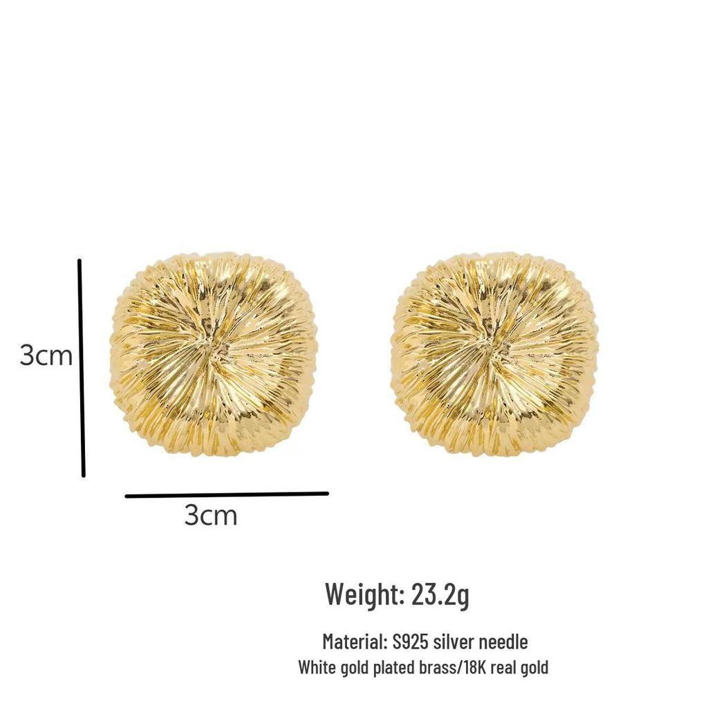 High-End Autumn & Winter Bloom Firework Stud Earrings: Unique European and American Niche Design for Women