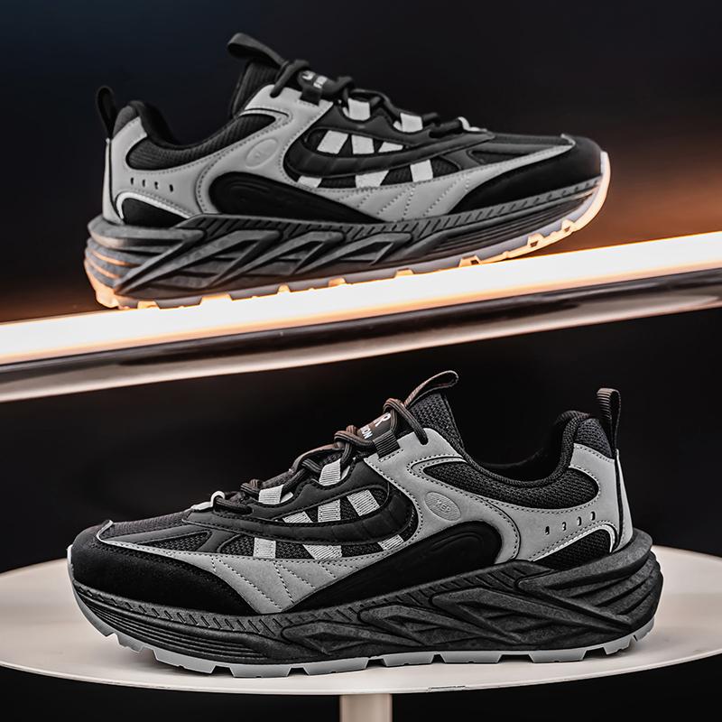 High Quality Leather Hiking Shoes Durable Outdoor Sport Men Trekking Leather Shoes Lace-Up Climbing Hunting Sneakers