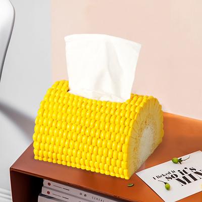 2024 New Creative Corn Tissue Box, Paper Drawing Box, Restaurant Tissue Storage Box, Bathroom Roll Paper Box Tissue Holder