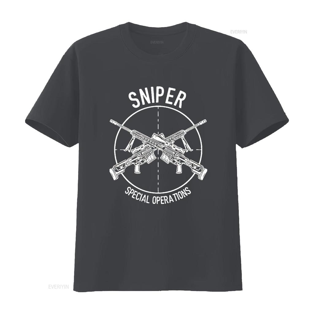 Mens Special Operations Sniper Forces USA Military T Shirt Black Vintage Washed Top For Everyday Wear Graphic Unisex Stylish