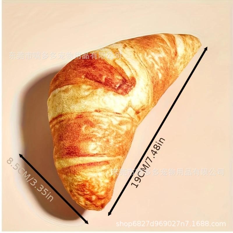 

2025 Dog Toy Plush Simulation Croissant Bread Sounding Fish Teddy Golden Retriever Bear Cat Pet Products
