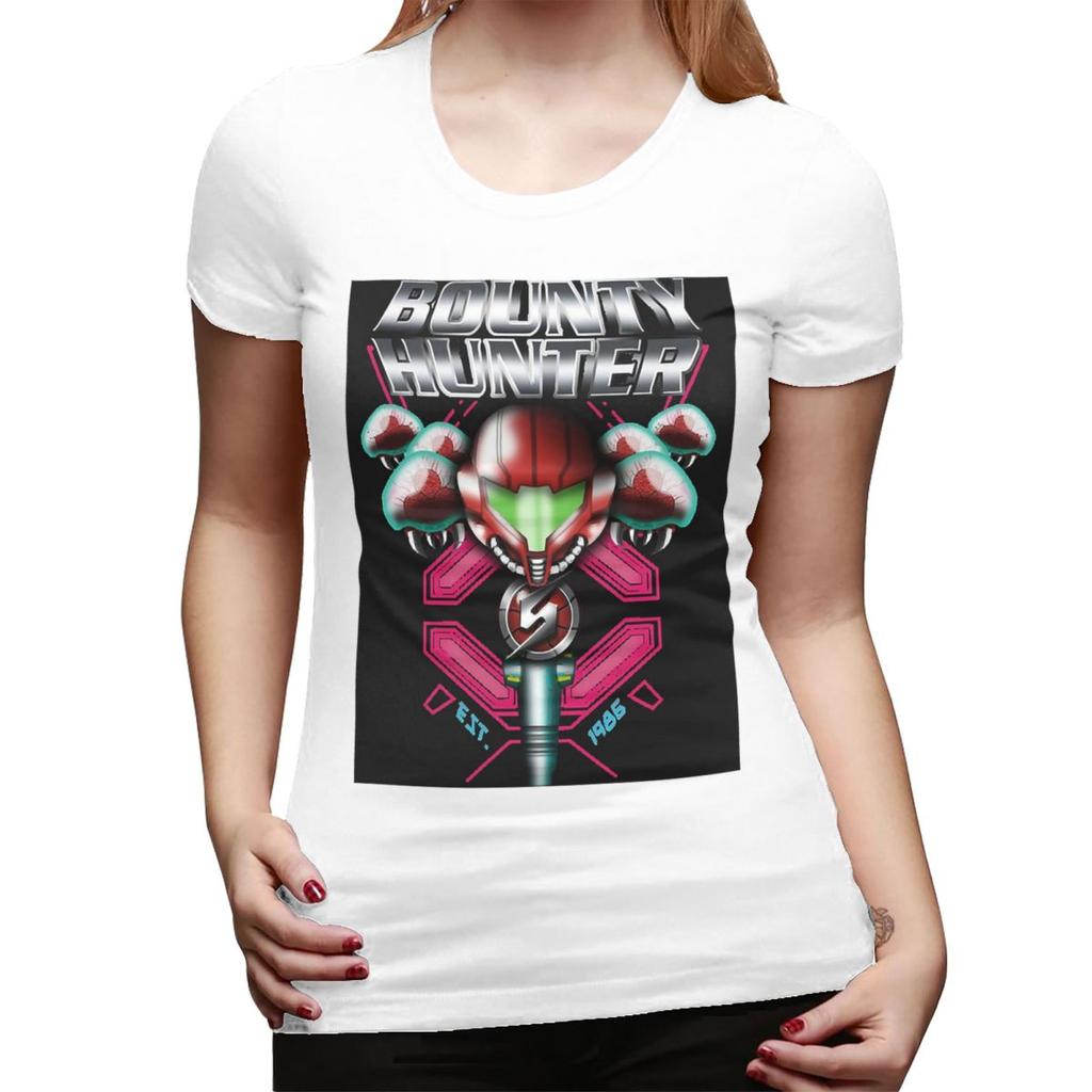 Hunter Samus Metroid Samus Aran TShirt for Women ONeck Streetwear T Shirts Womens Tees Short Summer Clothes Tops