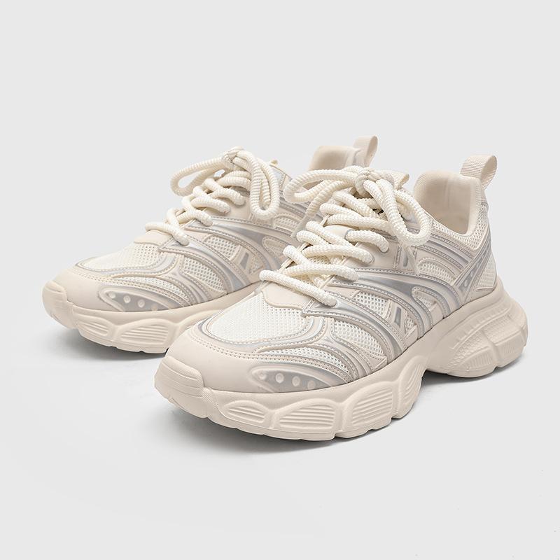 

New solid color dad shoes couple versatile casual running shoes student fashion sneakers 391211-B 44 білий