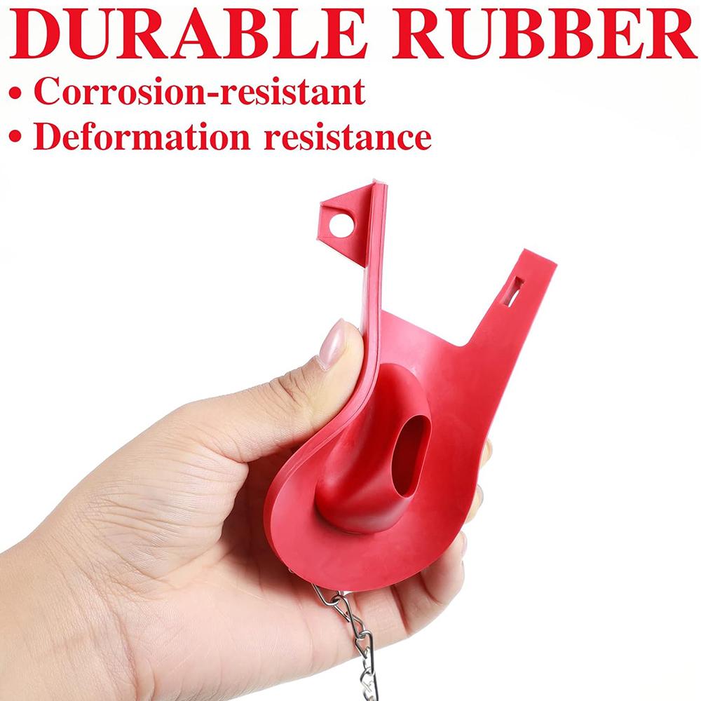 3pcs Toilet Flapper Replacement Kit with Stainless Chain for 2-inch Flush Valves