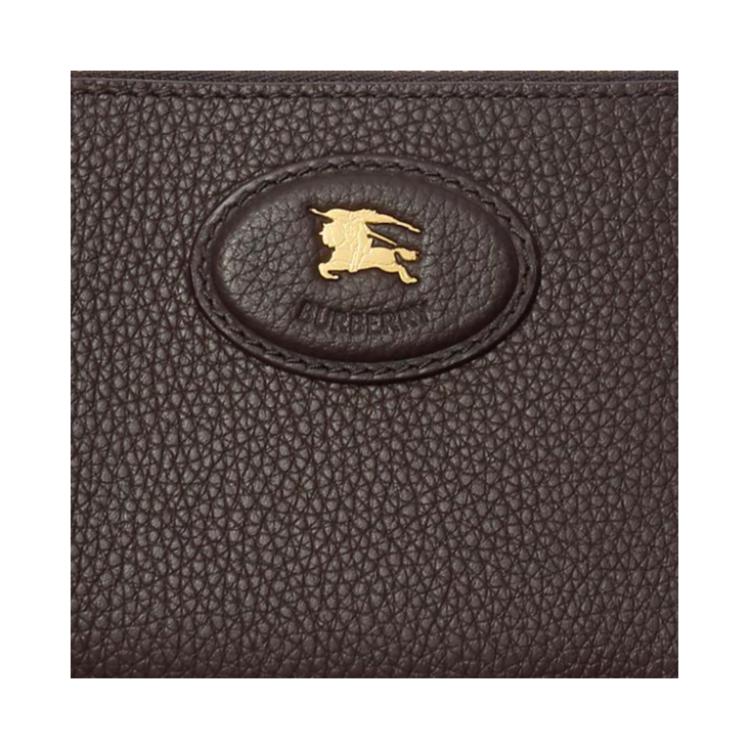 Burberry Bloomsbury Metallic Knight Embossed Leather Wallet Women Wallet Mud-Brown 81196961