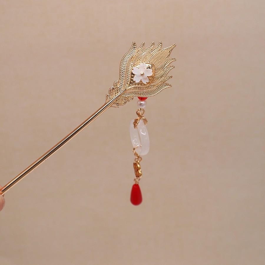 Dragon And Phoenix Step Shaking Tassel Hairpin Antique Sauvignon Blanc Hanfu Hairpin Horse Face Skirt Xiuhe Clothing Accessories