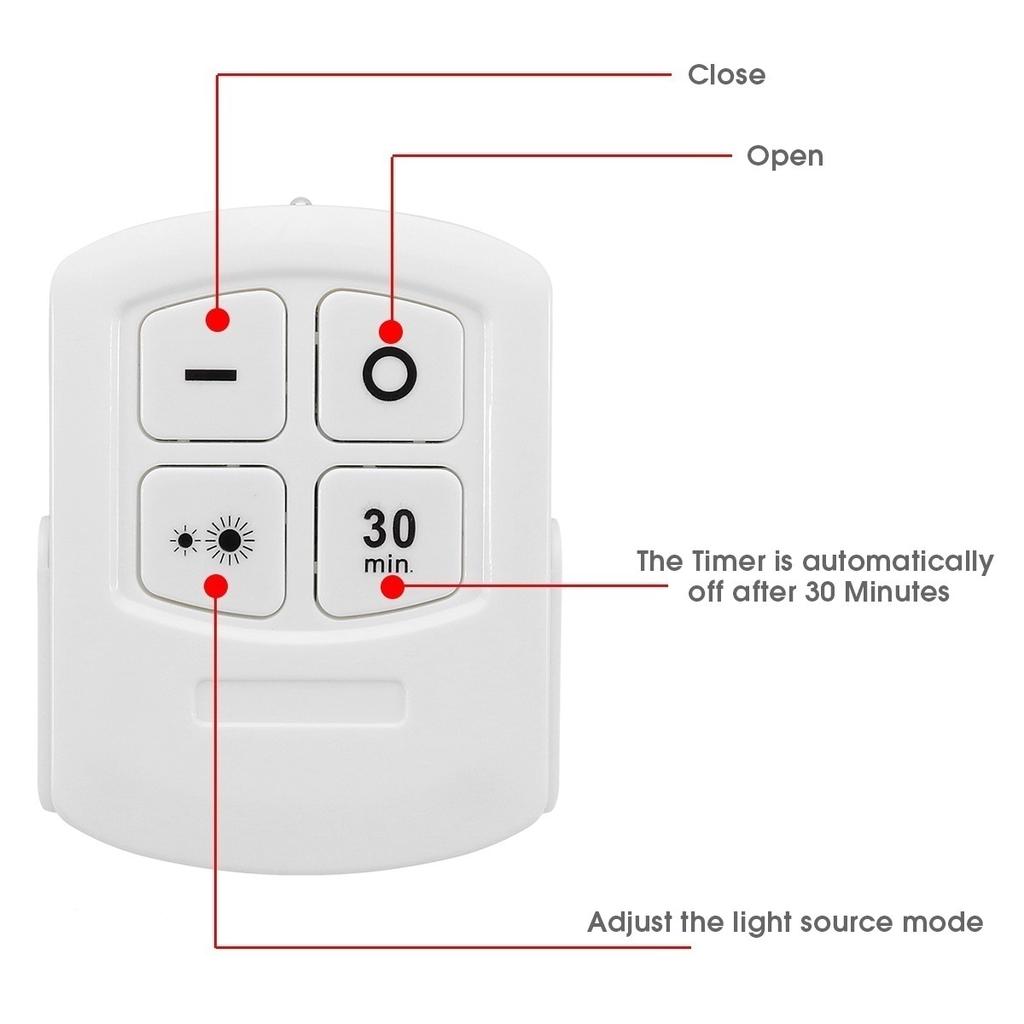 Buy 3/6PCS 3W Cob Under Light LED Wireless Bedroom Lights With