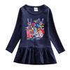 2026 Korean Style Girls' Cartoon Long Sleeve Mesh Princess Dress for Spring and Autumn
