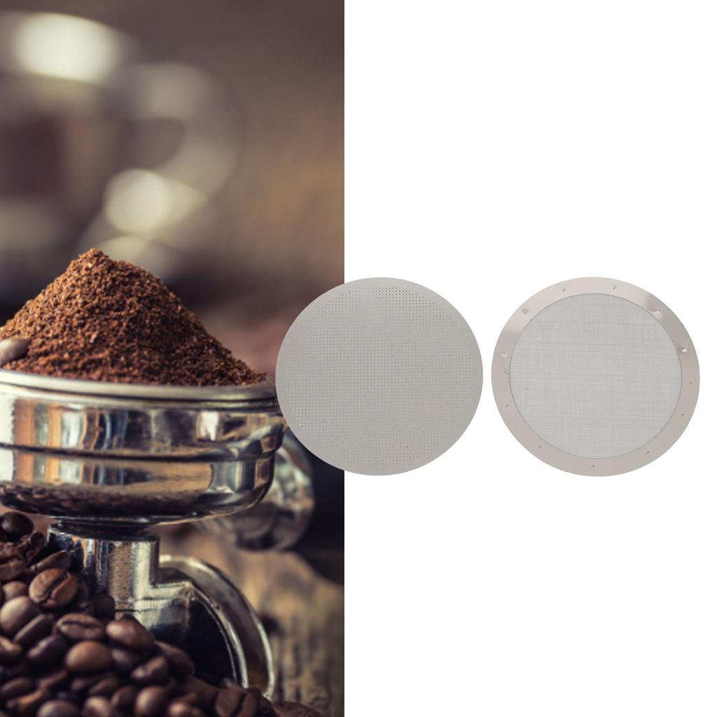 Disk Coffee Filter 2.4 Inch Stainless Steel Reusable French Press Coffee Maker Metal Filter Mesh for Replacement