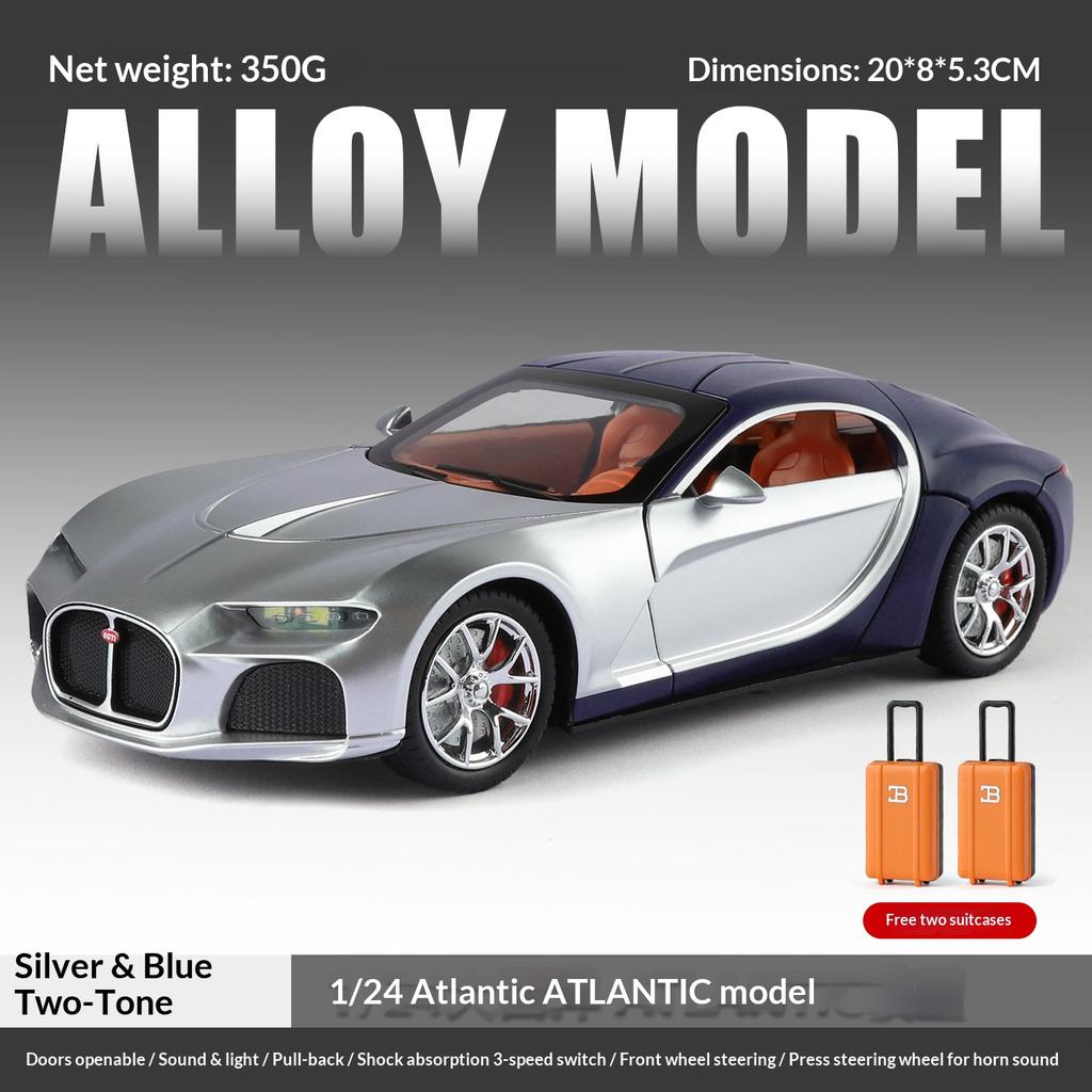 1:24 Bugatti Atlantic car model alloy die-cast sports car model car boy toy car boy gift decoration collection ornaments