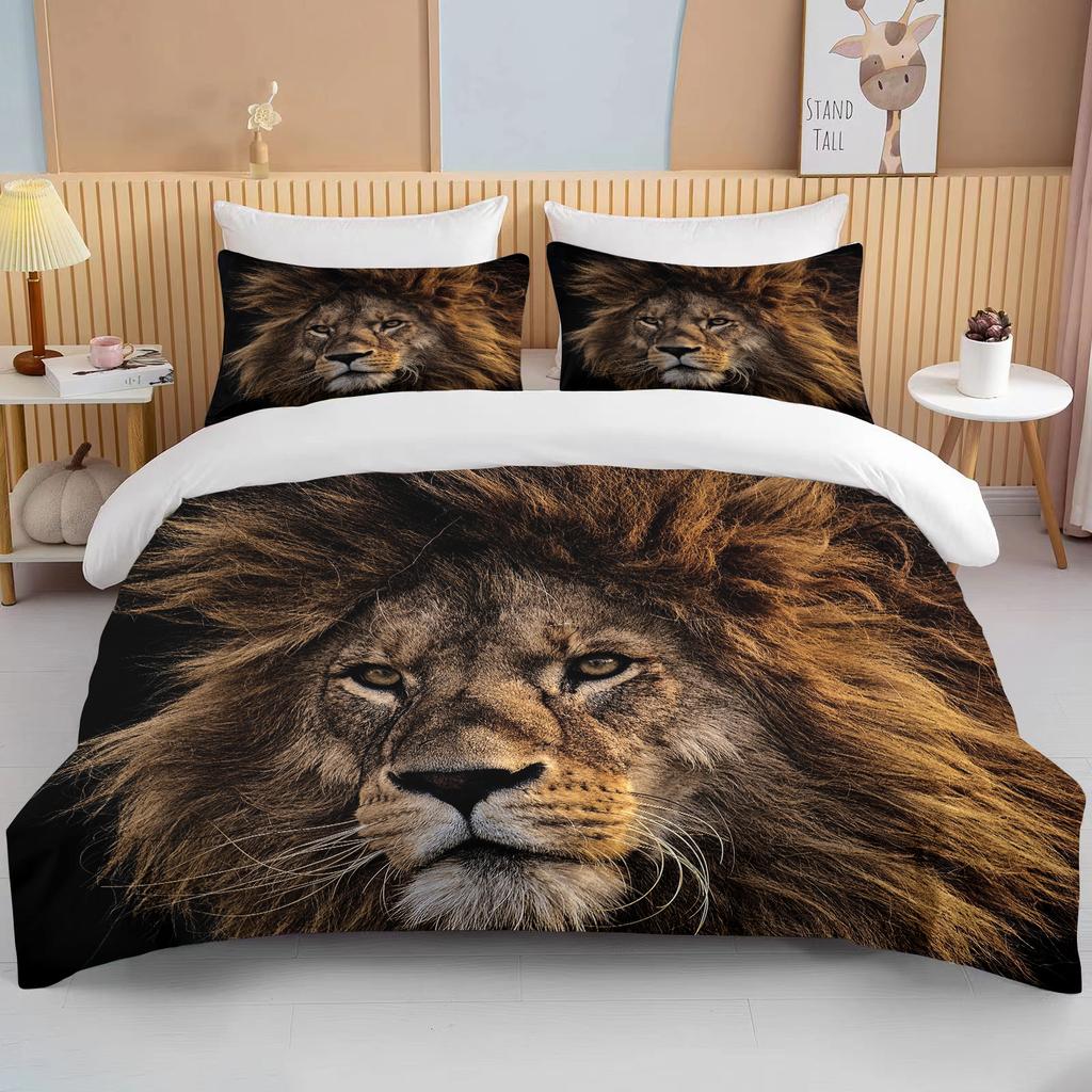 10 Sizes Cute Lion Bedding Set Duvet Cover Set 3d Bedding Digital Printing Bed Linen Queen Size Boy Bedding Set Fashion Design
