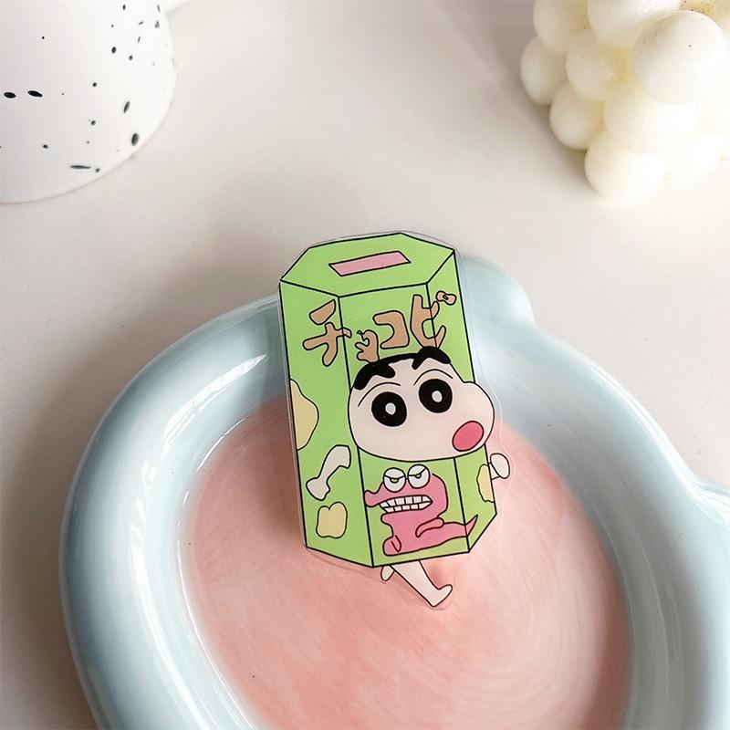 Cartoon Japanese Shin Chan Cute Adhesive Phone Airbag Stand Desktop TV Show Scalable Santa Claus Cookies
