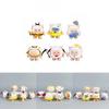 6 Pcs Eggy Party Sheep Design Mini Model Desktop Decoration Ornament Set For Home Decor And Collection