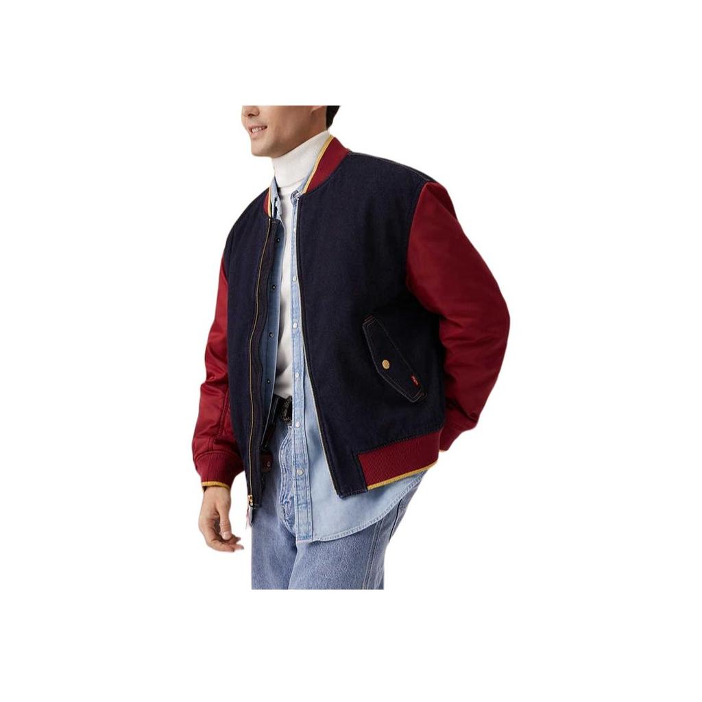 Levis SS25 New Year Limited Edition Patchwork Design Casual Loose Denim Jacket Men Jackets Blue Red 0036C-0000