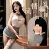 End-of-season Pure Desire Hot Girl Lace Bow Halter Neck Hollow-out Backless Slim-fit Lingerie9008