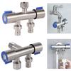 Dual Control Water Distributor Filling Valve Double Control Angle Valve Easy Installation Stainless Steel Construction