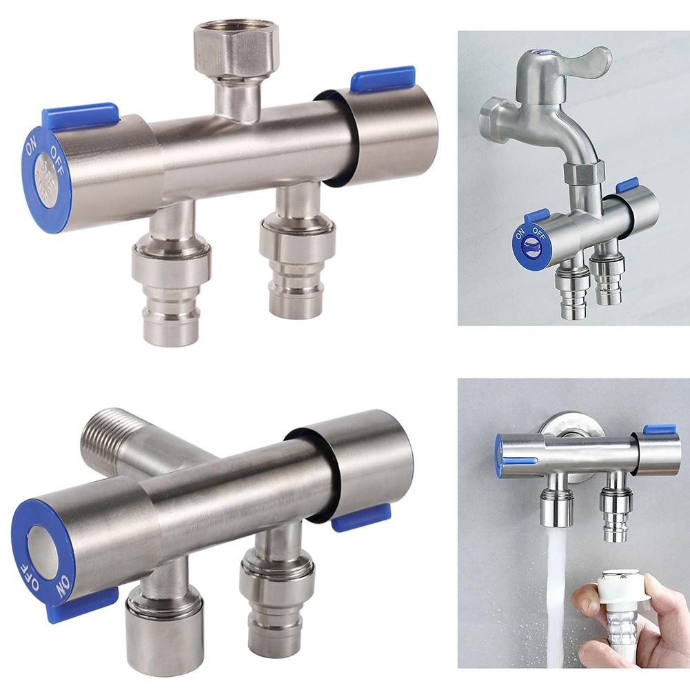 Dual Control Water Distributor Filling Valve Double Control Angle Valve Easy Installation Stainless Steel Construction