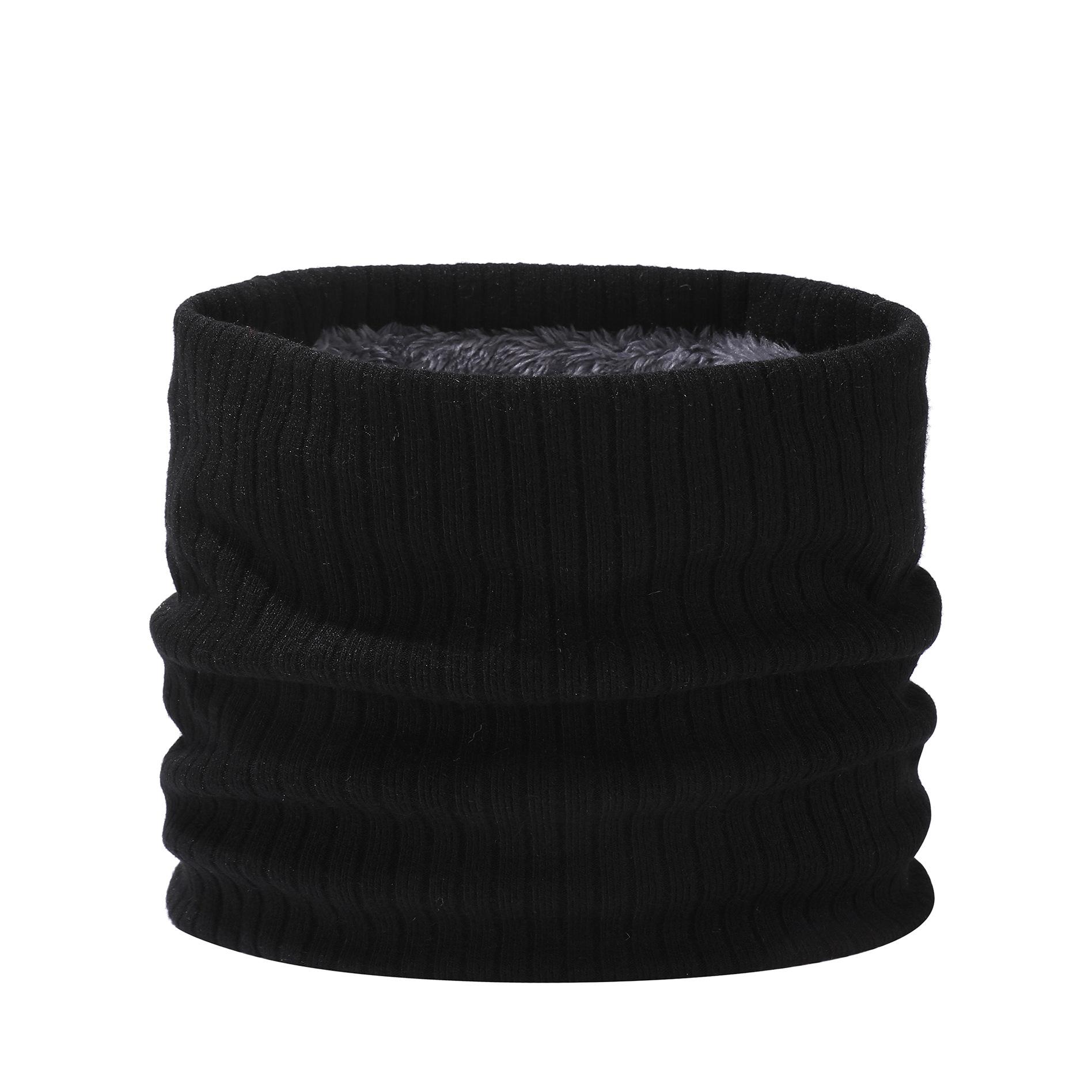 

Мужская и женская зимняя теплая флисовая подкладка для шеи унисекс простая модная однотонная ветрозащитная утепленная куртка для езды на велосипеде чёрный