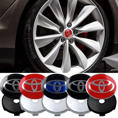 2026 Nieuw Voor Toyota 4 stuks 56/60MM Auto Wielnaaf Centerkappen Velg Cover Stickers Voor Toyota Avalon Mirai Avensis Prado Hilux VVT-I 4W
