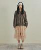 Hocus Pocus Tulle Long Tiered Skirt_Beige