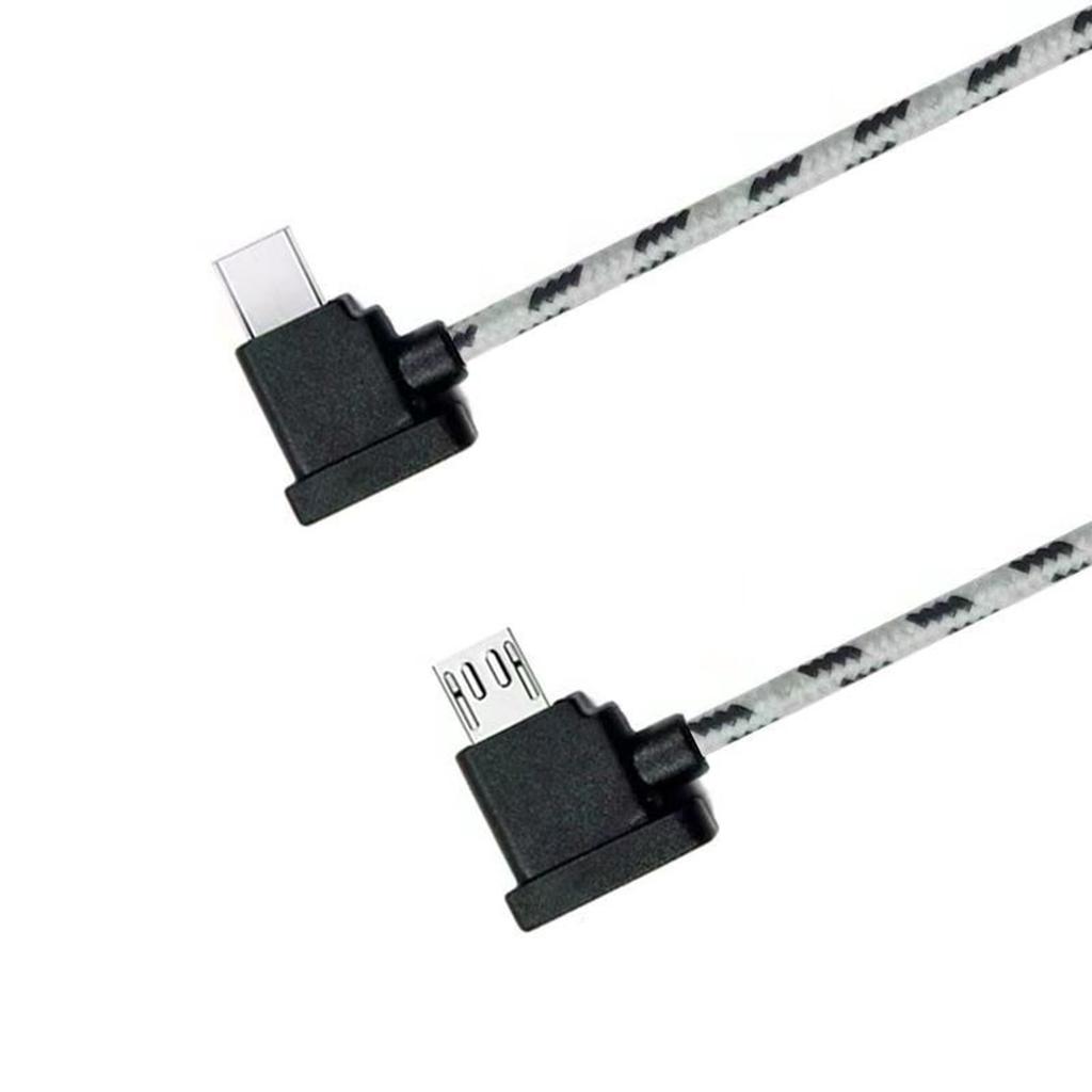 Right Angled USB C to USB 5Pin Adapter Cable 90 Degree L Shape for Mini 2/Air 2 UAV Controllers and Smartphones