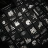 Dark Tones Hot Silver Ketchup Girl Night Poetry Series Journal: DIY Collage & Decoration