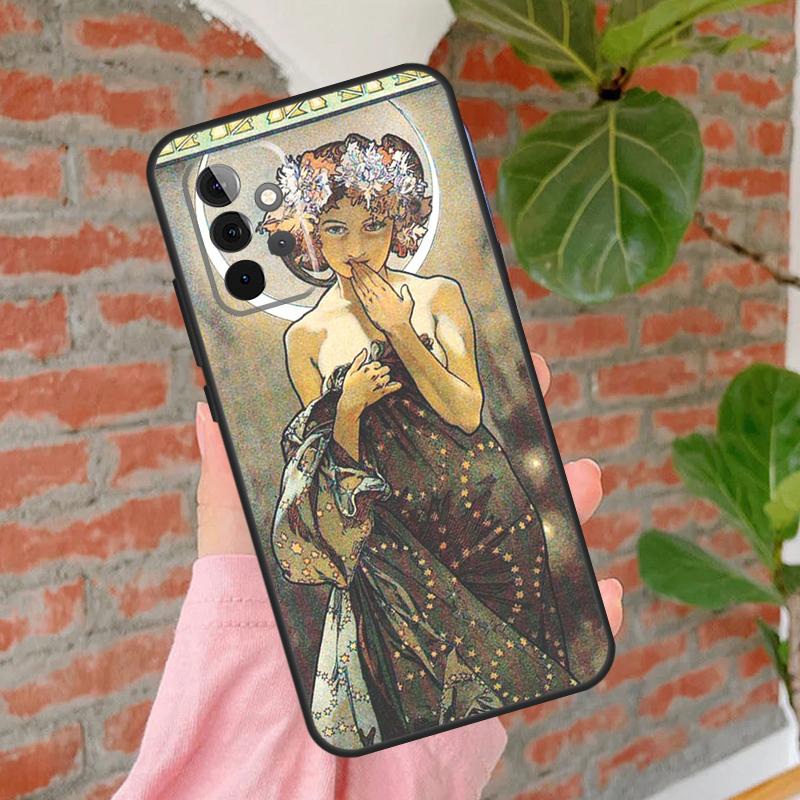 

Alphonse Maria Mucha Phone Case For Samsung Galaxy A54 A34 A14 A55 A35 A25 A15 A52 A32 A12 A51 A71 A13 A33 A53 Samsung A51 4G