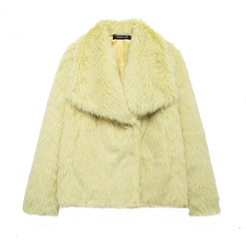 Western Style 2023 Autumn and Winter New Women Clothes Versatile Artificial Fur Effect Short Coat 4360240 712